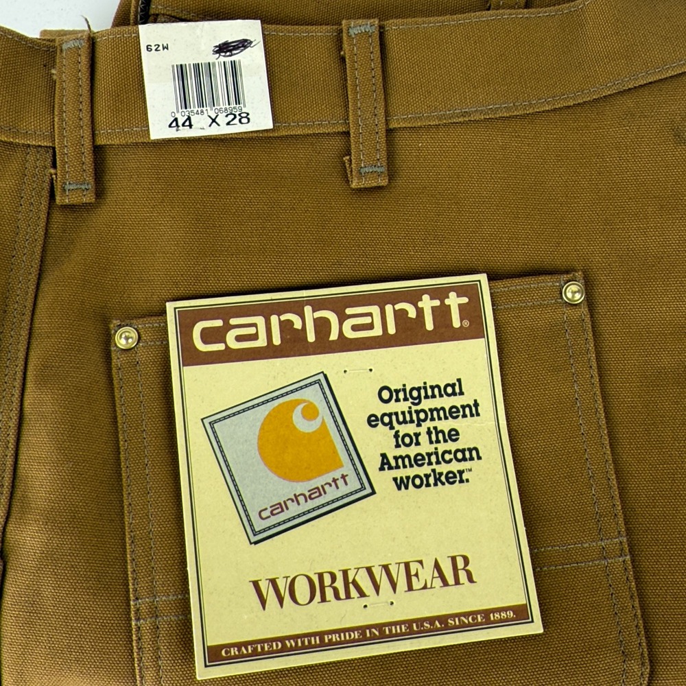 Carhartt 62W Double‎ Front Work Dungaree Brown Duck Pants 44x28 USA NWT NOS